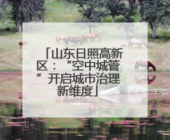 山东日照高新区：“空中城管”开启城市治理新维度