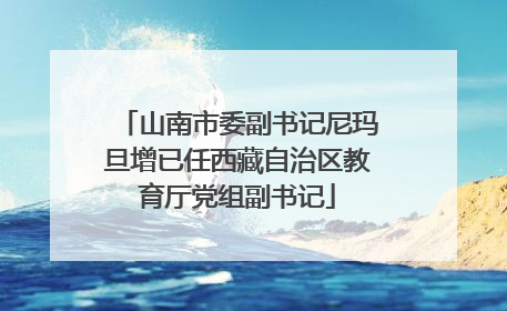 山南市委副书记尼玛旦增已任西藏自治区教育厅党组副书记