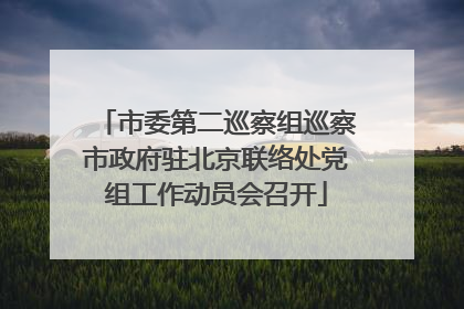 市委第二巡察组巡察市政府驻北京联络处党组工作动员会召开