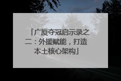 广厦夺冠启示录之二：外援赋能，打造本土核心架构