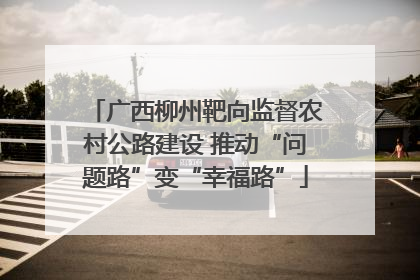 广西柳州靶向监督农村公路建设 推动“问题路”变“幸福路”