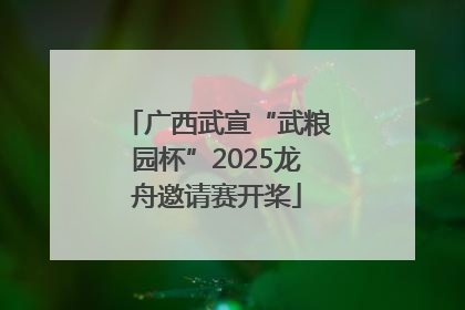 广西武宣“武粮园杯”2025龙舟邀请赛开桨