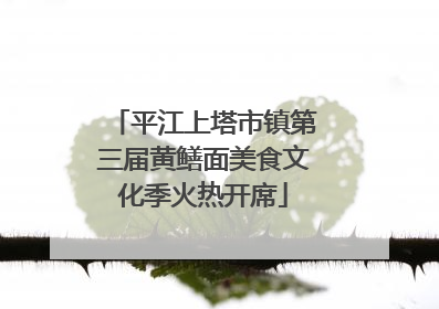 平江上塔市镇第三届黄鳝面美食文化季火热开席