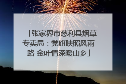 张家界市慈利县烟草专卖局：党旗映照风雨路 金叶情深暖山乡