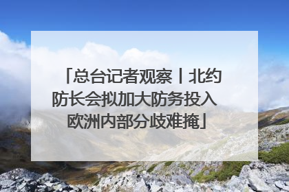 总台记者观察丨北约防长会拟加大防务投入 欧洲内部分歧难掩