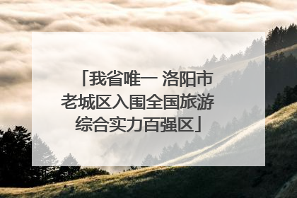 我省唯一 洛阳市老城区入围全国旅游综合实力百强区