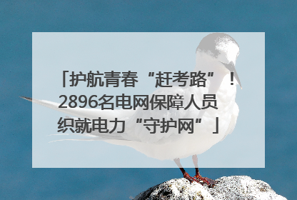 护航青春“赶考路”！2896名电网保障人员织就电力“守护网”