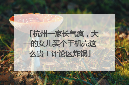 杭州一家长气疯，大一的女儿买个手机壳这么贵！评论区炸锅