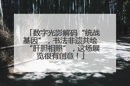 数字光影解码“统战基因”，书法非遗共绘“肝胆相照”，这场展览很有创意！