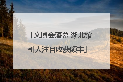 文博会落幕 湖北馆引人注目收获颇丰