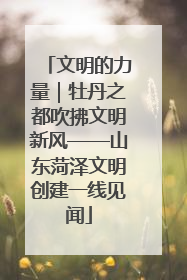 文明的力量｜牡丹之都吹拂文明新风——山东菏泽文明创建一线见闻