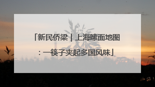新民侨梁｜上海嗦面地图：一筷子夹起多国风味