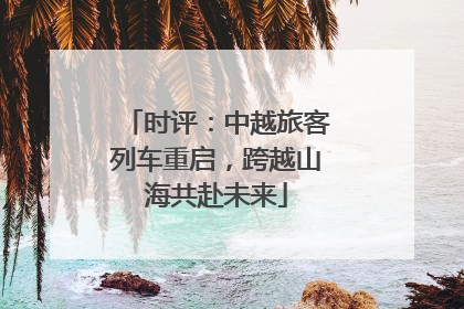 时评：中越旅客列车重启，跨越山海共赴未来