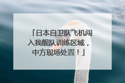 日本自卫队飞机闯入我舰队训练区域，中方现场处置！