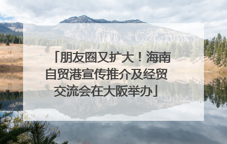 朋友圈又扩大！海南自贸港宣传推介及经贸交流会在大阪举办
