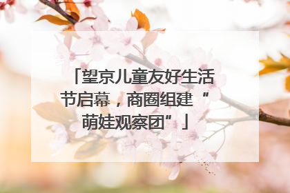 望京儿童友好生活节启幕，商圈组建“萌娃观察团”