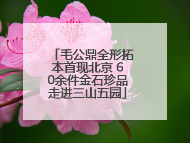 毛公鼎全形拓本首现北京 60余件金石珍品走进三山五园