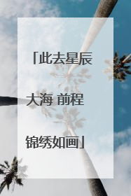 此去星辰大海 前程锦绣如画