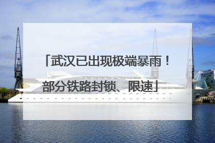 武汉已出现极端暴雨！部分铁路封锁、限速