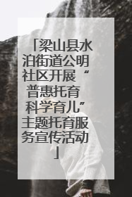 梁山县水泊街道公明社区开展“普惠托育 科学育儿”主题托育服务宣传活动