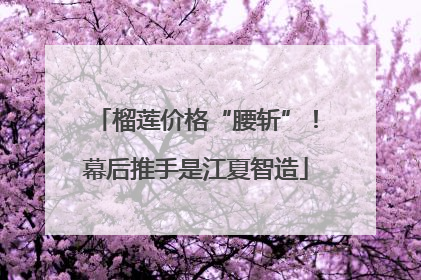 榴莲价格“腰斩”！幕后推手是江夏智造