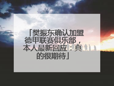 樊振东确认加盟德甲联赛俱乐部，本人最新回应：真的很期待