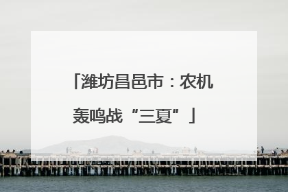 潍坊昌邑市：农机轰鸣战“三夏”