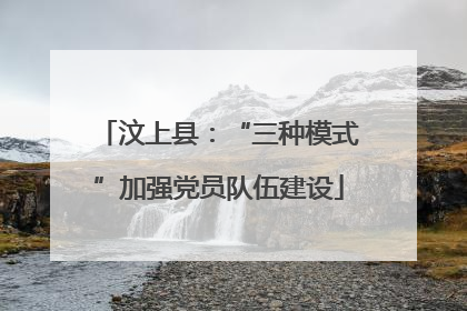 汶上县：“三种模式”加强党员队伍建设