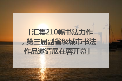 汇集210幅书法力作，第三届副省级城市书法作品邀请展在蓉开幕