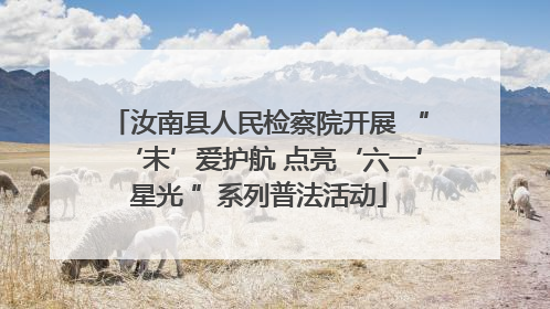 汝南县人民检察院开展 “‘未’爱护航 点亮‘六一’星光 ”系列普法活动