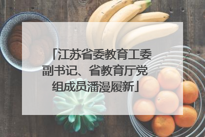 江苏省委教育工委副书记、省教育厅党组成员潘漫履新