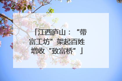 江西庐山：“带富工坊”架起百姓增收“致富桥”