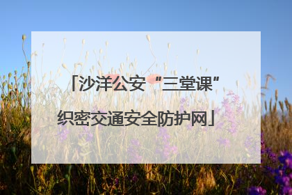沙洋公安“三堂课”织密交通安全防护网
