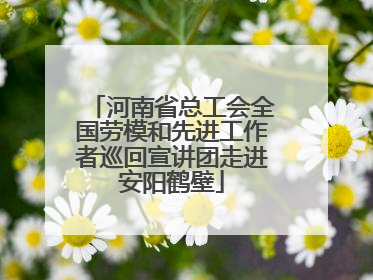 河南省总工会全国劳模和先进工作者巡回宣讲团走进安阳鹤壁