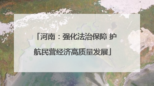 河南：强化法治保障 护航民营经济高质量发展