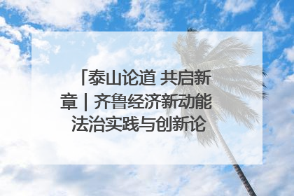泰山论道 共启新章｜齐鲁经济新动能 法治实践与创新论坛成功举办