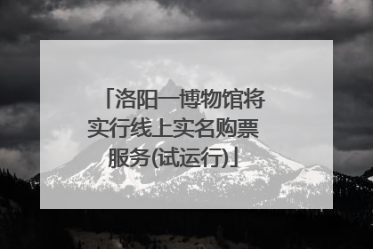 洛阳一博物馆将实行线上实名购票服务(试运行)