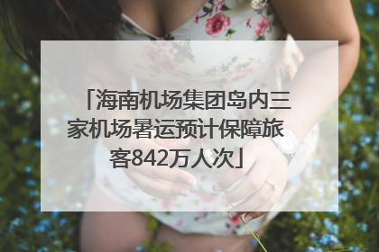 海南机场集团岛内三家机场暑运预计保障旅客842万人次
