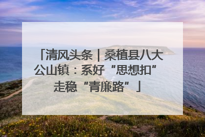 清风头条｜桑植县八大公山镇：系好“思想扣” 走稳“青廉路”