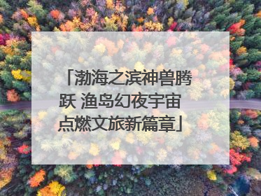 渤海之滨神兽腾跃 渔岛幻夜宇宙点燃文旅新篇章