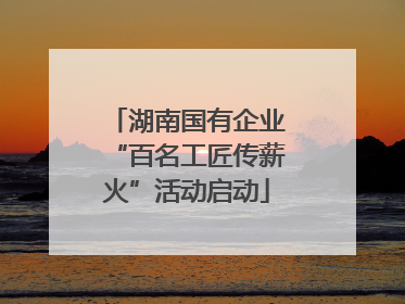 湖南国有企业“百名工匠传薪火”活动启动
