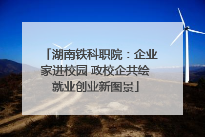 湖南铁科职院：企业家进校园 政校企共绘就业创业新图景