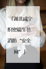 湖北咸宁织密端午节消防“安全网”