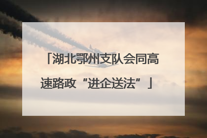 湖北鄂州支队会同高速路政“进企送法”