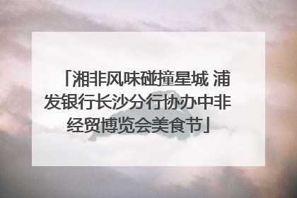 湘非风味碰撞星城 浦发银行长沙分行协办中非经贸博览会美食节