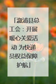 溆浦县总工会：开展暖心关爱活动 为快递员权益保障护航