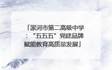 漯河市第二高级中学：“五五五”党建品牌赋能教育高质量发展