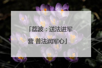荔波：送法进军营 普法润军心
