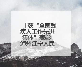 获“全国残疾人工作先进集体”表彰 泸州江宁人民法庭让司法助残温暖有力