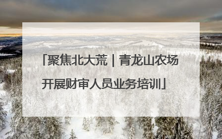 聚焦北大荒｜青龙山农场开展财审人员业务培训